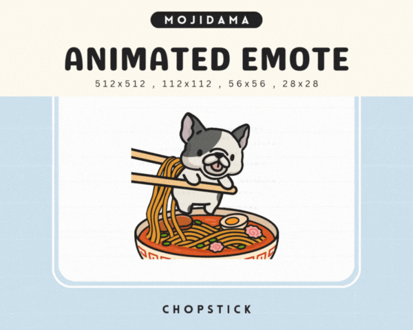 French Bulldog Chopstick Emotes