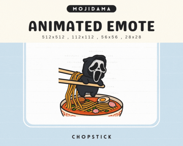 Cute Ghost Chopstick Emotes