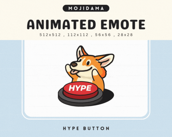 Corgi Hype Button Emotes