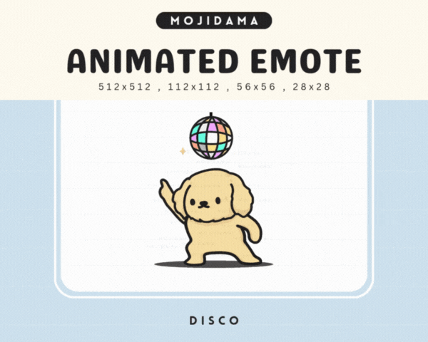 Golden Retriever Disco Emotes
