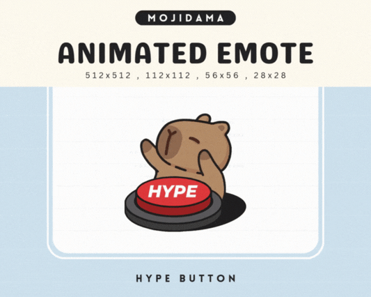 Capybara Hype Button Emotes