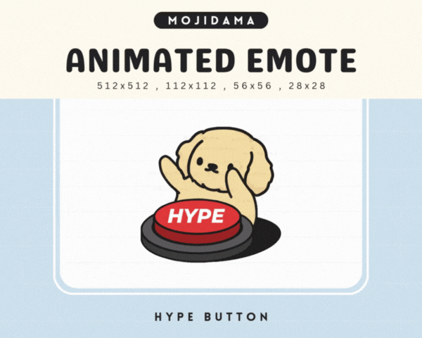 Golden Retriever Hype Button Emotes