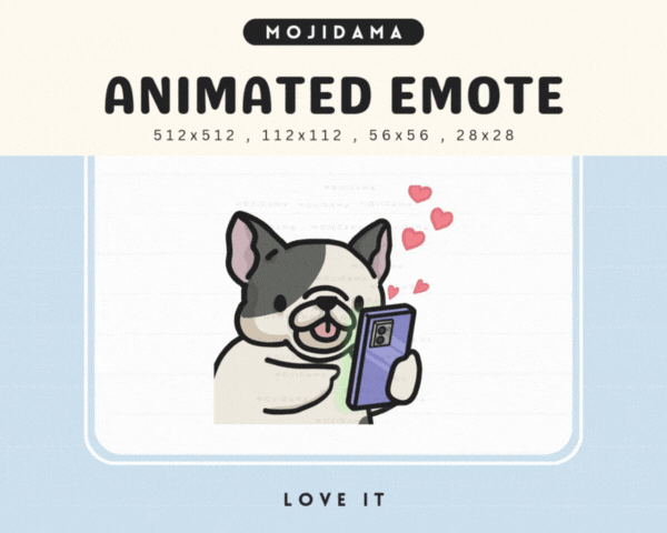 French Bulldog Love It Emotes