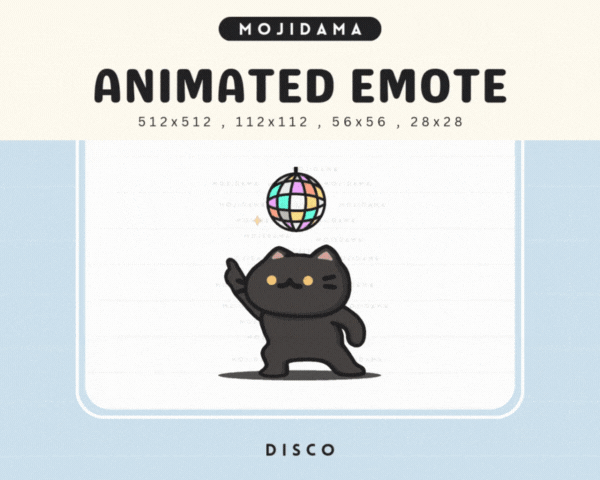 Cat Black Disco Emotes