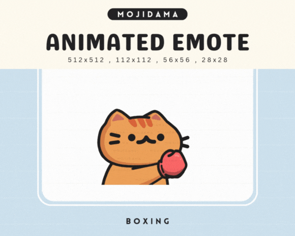 Cat Orange Boxing Emotes