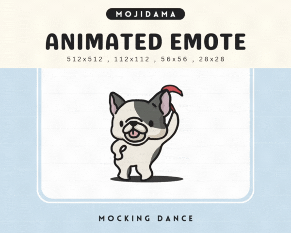 French Bulldog Mocking Dance Emotes