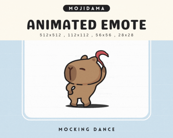 Capybara Mocking Dance Emotes