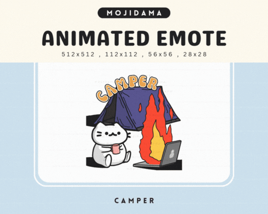 Cat White Camper Emotes
