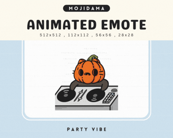 Pumpkin Cat Party Vibes Emotes