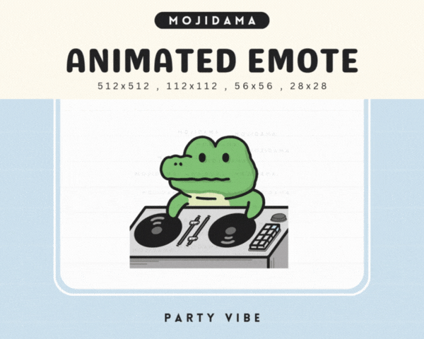 Croco Party Vibes Emotes