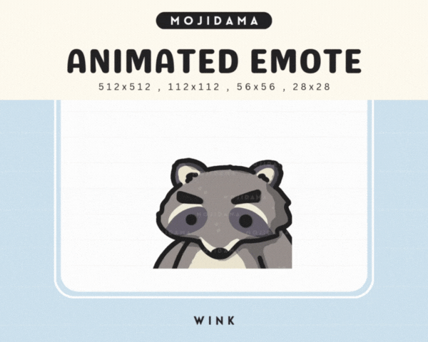 Racoon Wink Emotes