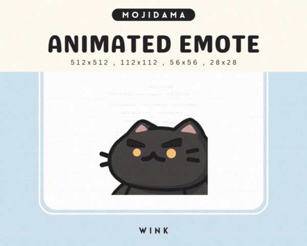 Cat Black Wink Emotes