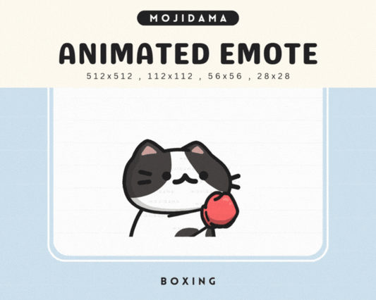Cat Black White Boxing Emotes