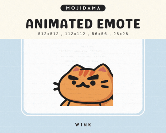 Cat Orange Wink Emotes