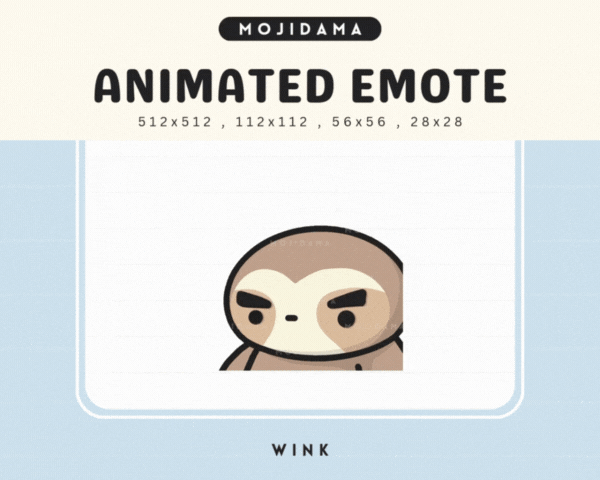 Sloth Wink Emotes