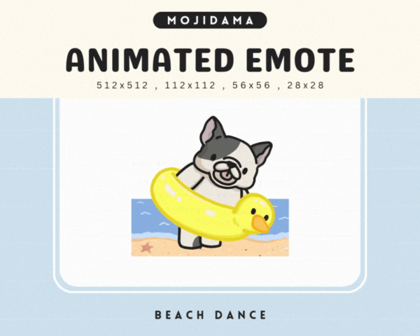 French Bulldog Beach Dance Emotes