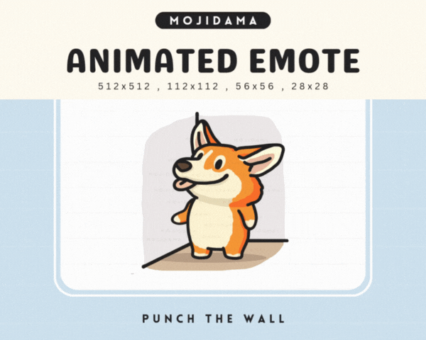 Corgi Punch Wall Emotes