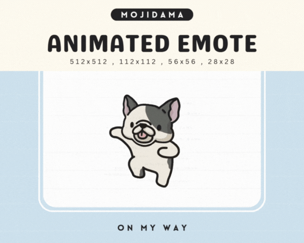 French Bulldog On My Way Emotes