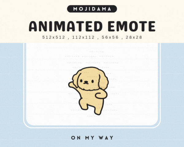 Golden Retriever On My Way Emotes