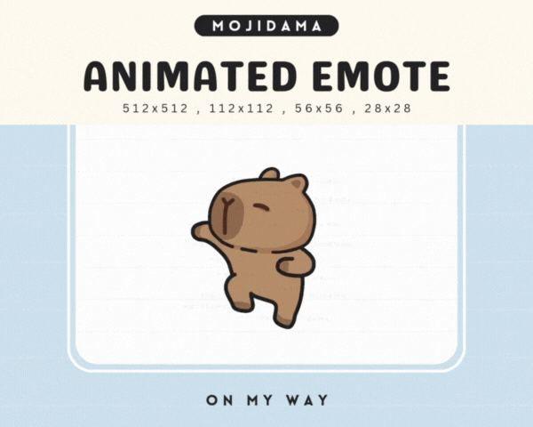Capybara On My Way Emotes