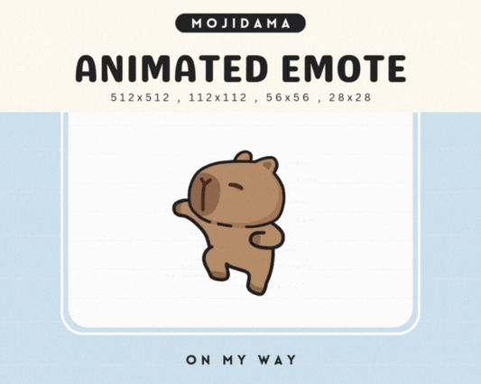 Capybara On My Way Emotes