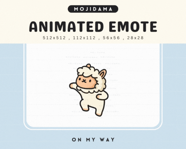 Alpaca On My Way Emotes