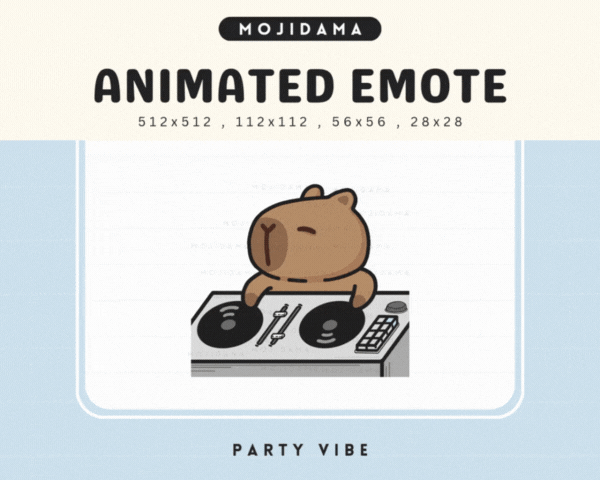 Capybara Party Vibes Emotes