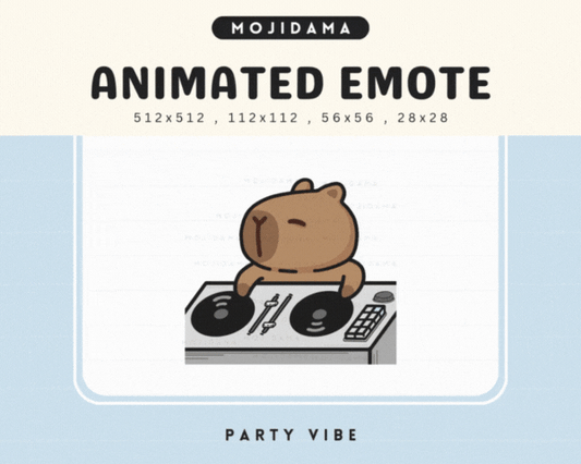 Capybara Party Vibes Emotes