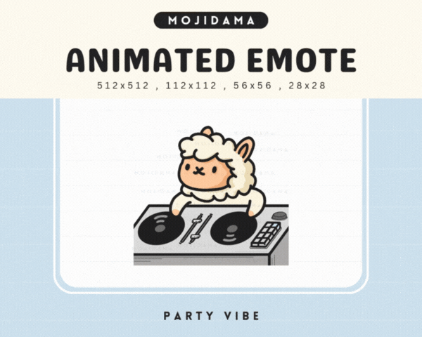 Alpaca Party Vibes Emotes