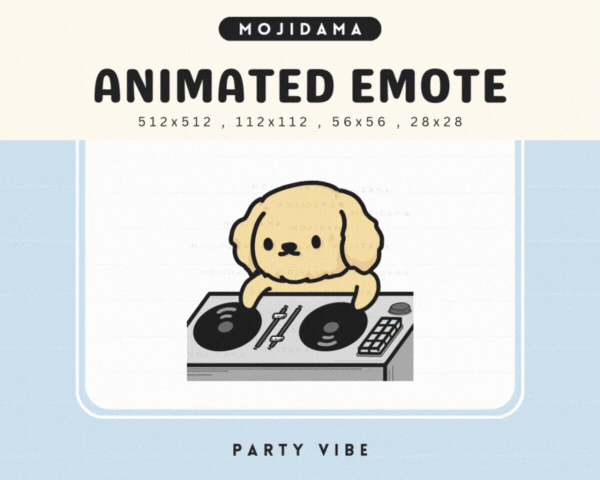 Golden Retriever Party Vibes Emotes