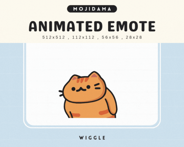 Cat Orange Wiggle Emotes