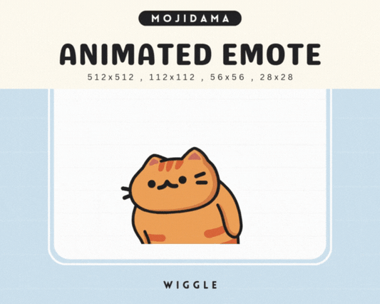 Cat Orange Wiggle Emotes