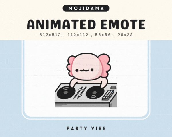 Axolotl Party Vibes Emotes