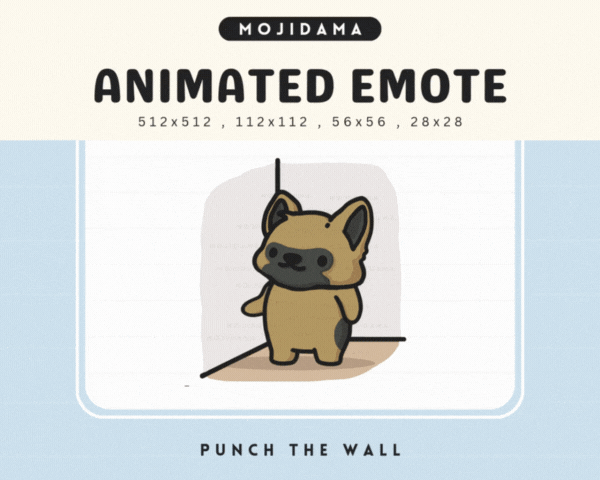 German Shepherd Punch Wall Emotes