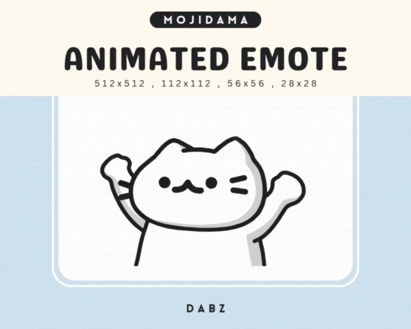 Cat White Dabz Emotes
