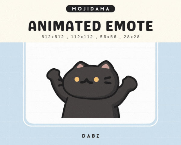 Cat Black Dabz Emotes