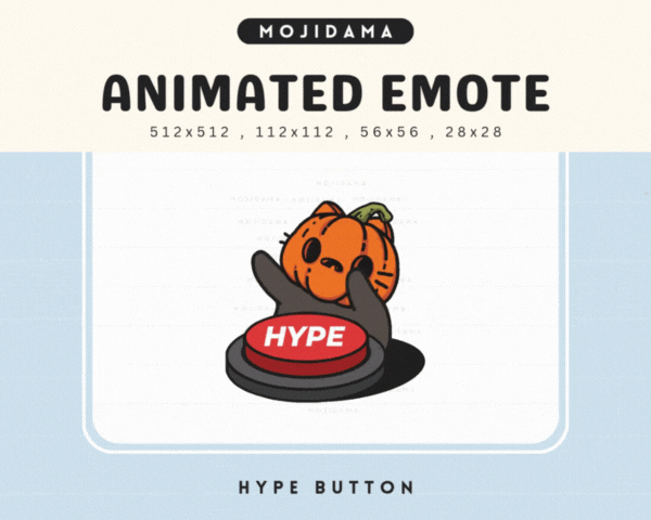 Pumpkin Cat Hype Button Emotes