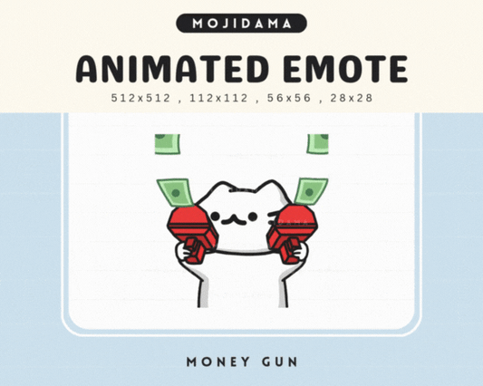 Cat White Money Gun Emotes