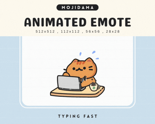 Cat Orange Typing Fast Emotes