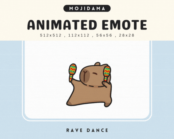 Capybara Rave Dance Emotes