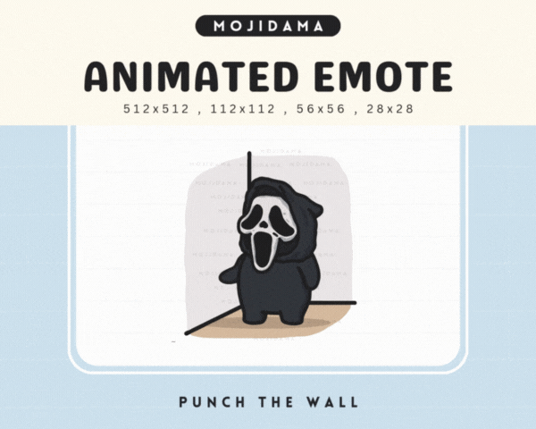 Cute Ghost Punch Wall Emotes