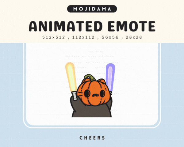 Pumpkin Cat Cheers Emotes