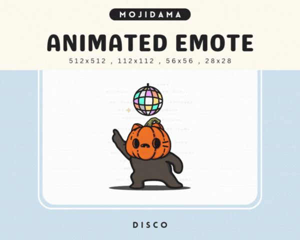 Pumpkin Cat Disco Emotes