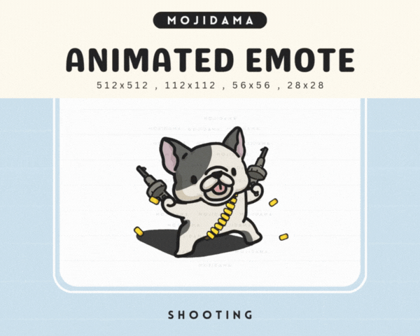 French Bulldog Shooting Emotes