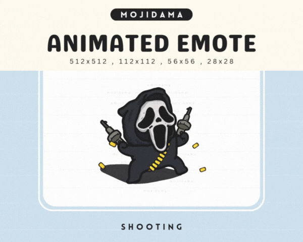 Cute Ghost Shooting Emotes