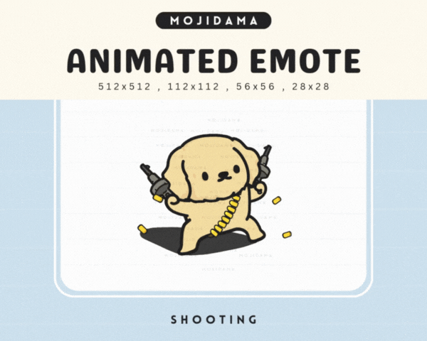 Golden Retriever Shooting Emotes