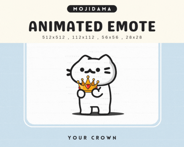 Cat White Your Crown Emotes