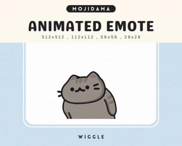 Cat Grey Wiggle Emotes