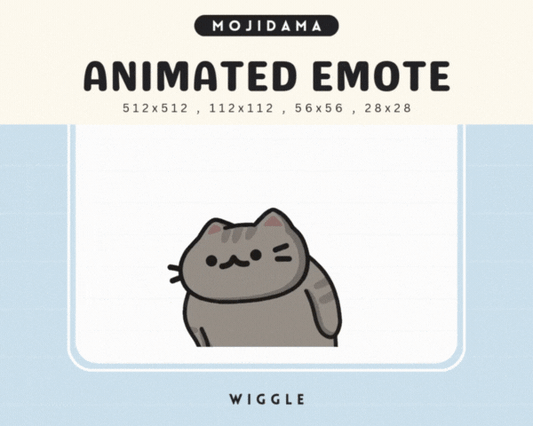 Cat Grey Wiggle Emotes