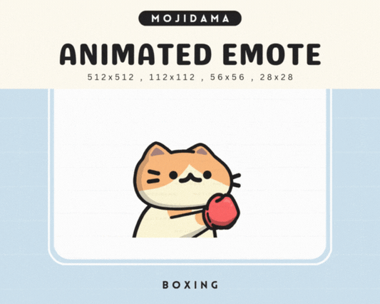 Cat Orange Cream Boxing Emotes